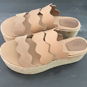 Chloe Platform Espadrille Slides